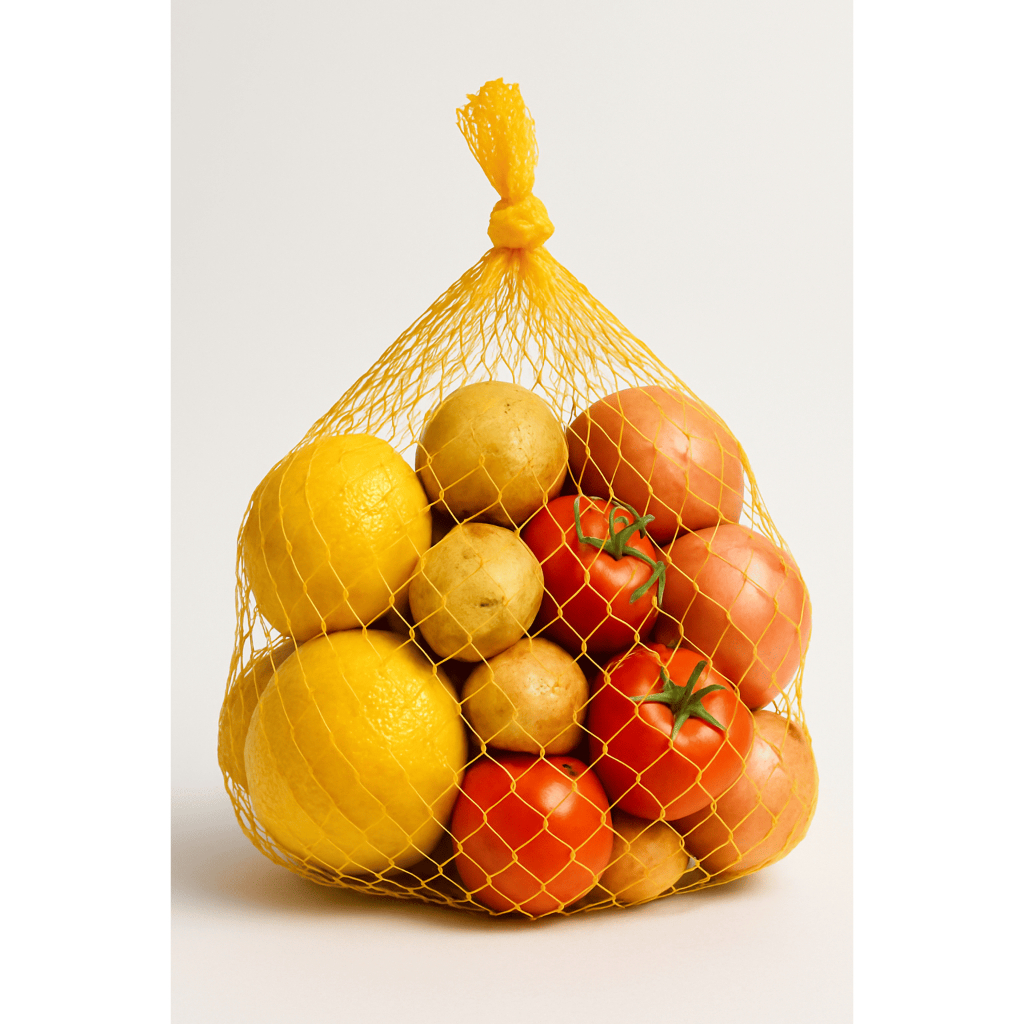 Saco De Laranja Rede Frutas Redinha Amarela Saquinho 150 Uni Cor Amarelo