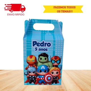 Caixinha Maletinha Personalizada - HERÓIS BABY - Lembrancinha Pegue e Monte - Fazemos qualquer tema -  ENVIO RÁPIDO em Oferta na Shopee