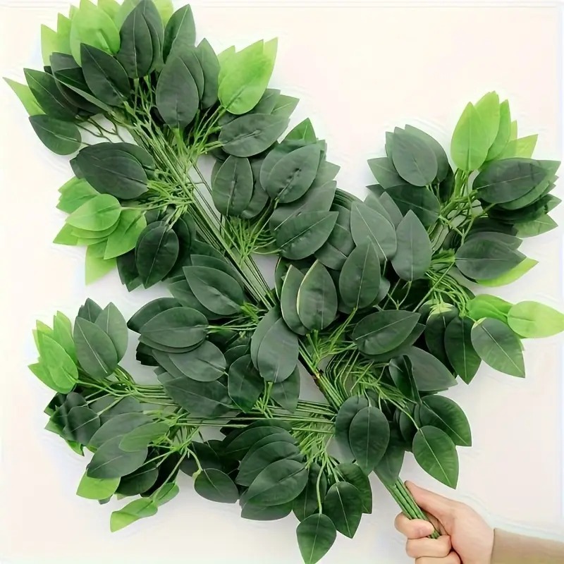 Kit 12 a 48 Folhas De Ficus 60 Cm Artificial Decoração, Casa, Casamento, Jardim Vertical - BH802330