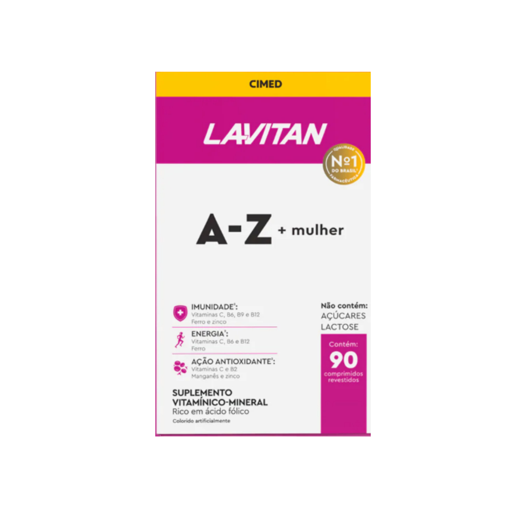 Lavitan Multivitamínico A-z Mulher 90 Comprimidos em Oferta na Shopee