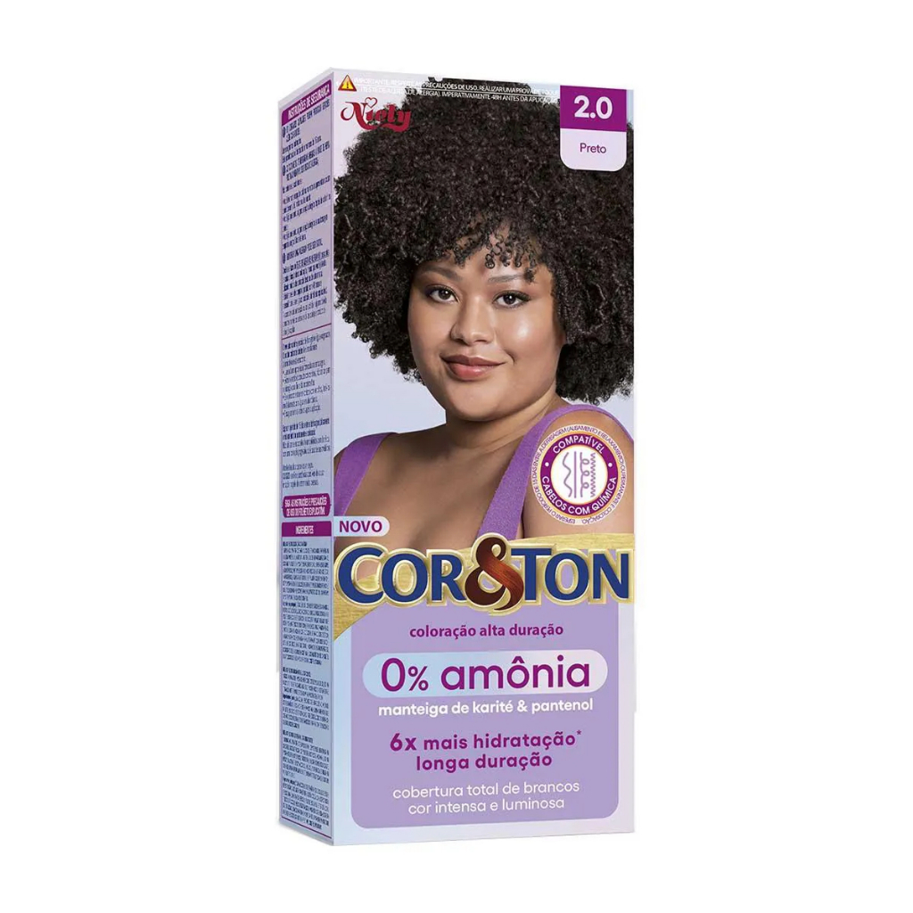 Tinta De Cabelo Cor&Ton Niely Kit 2.0 Sem Amônia em Oferta na Shopee