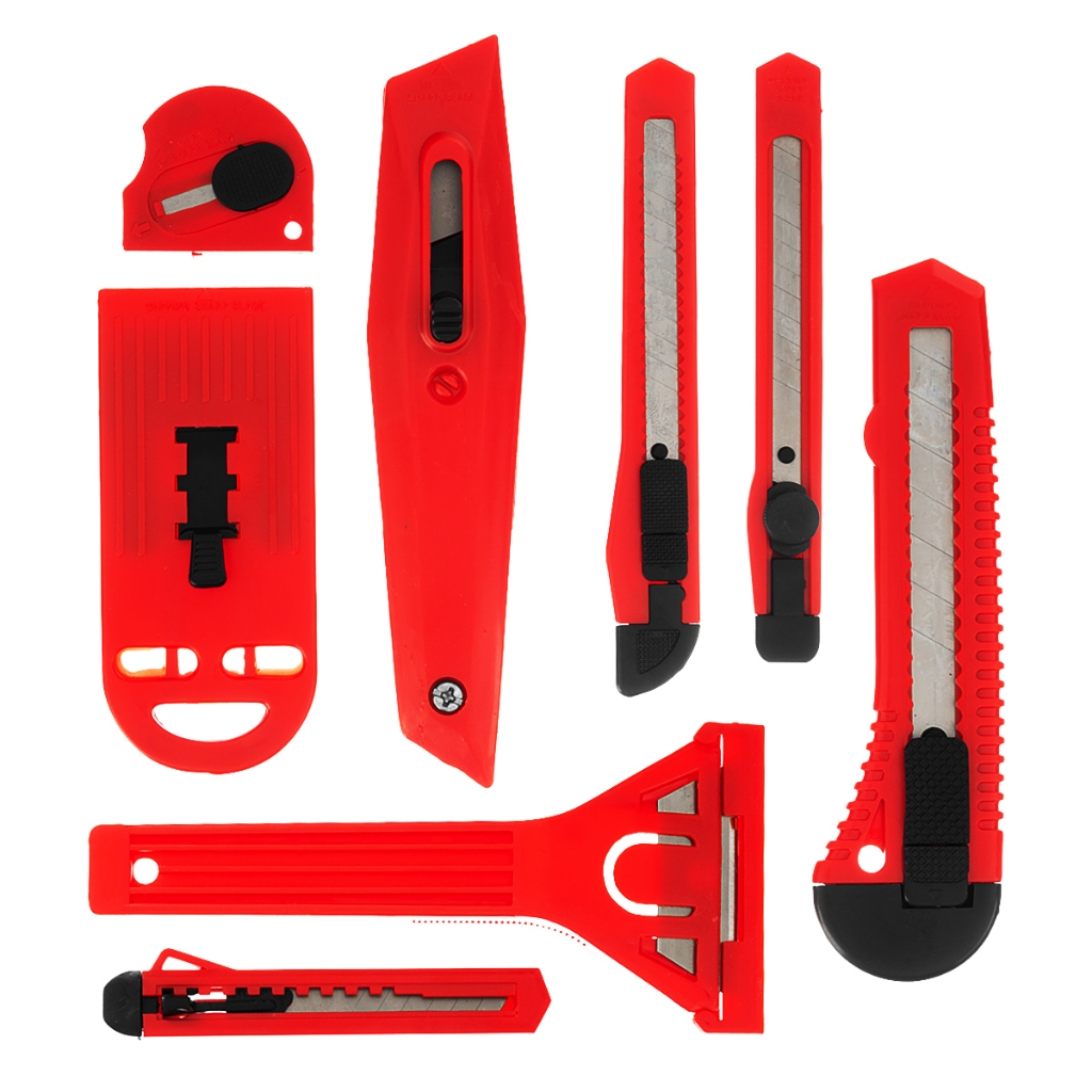 Jogo de Estilete e Raspadores Lâmina Retrátil MTX com 8 Peças em Oferta na Shopee