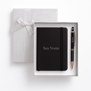 Kit Presente com Bloco Personalizado + Caneta com Nome + Caixa Elegante – Brinde ou Presente Agenda em Oferta na Shopee