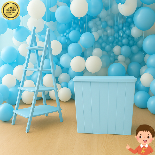Decoração Para Festa: Escadinha 4 Andares + Cômoda Fake Desmontável Para Doces E Lembrancinhas