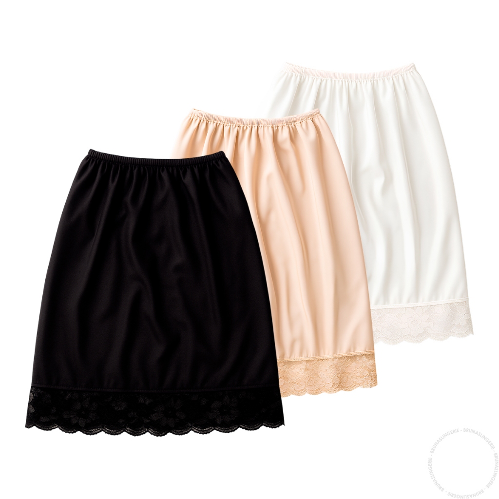 Anágua Saia Saiote Colocar por Baixo Feminina C/ Renda Segunda Pele em Oferta na Shopee