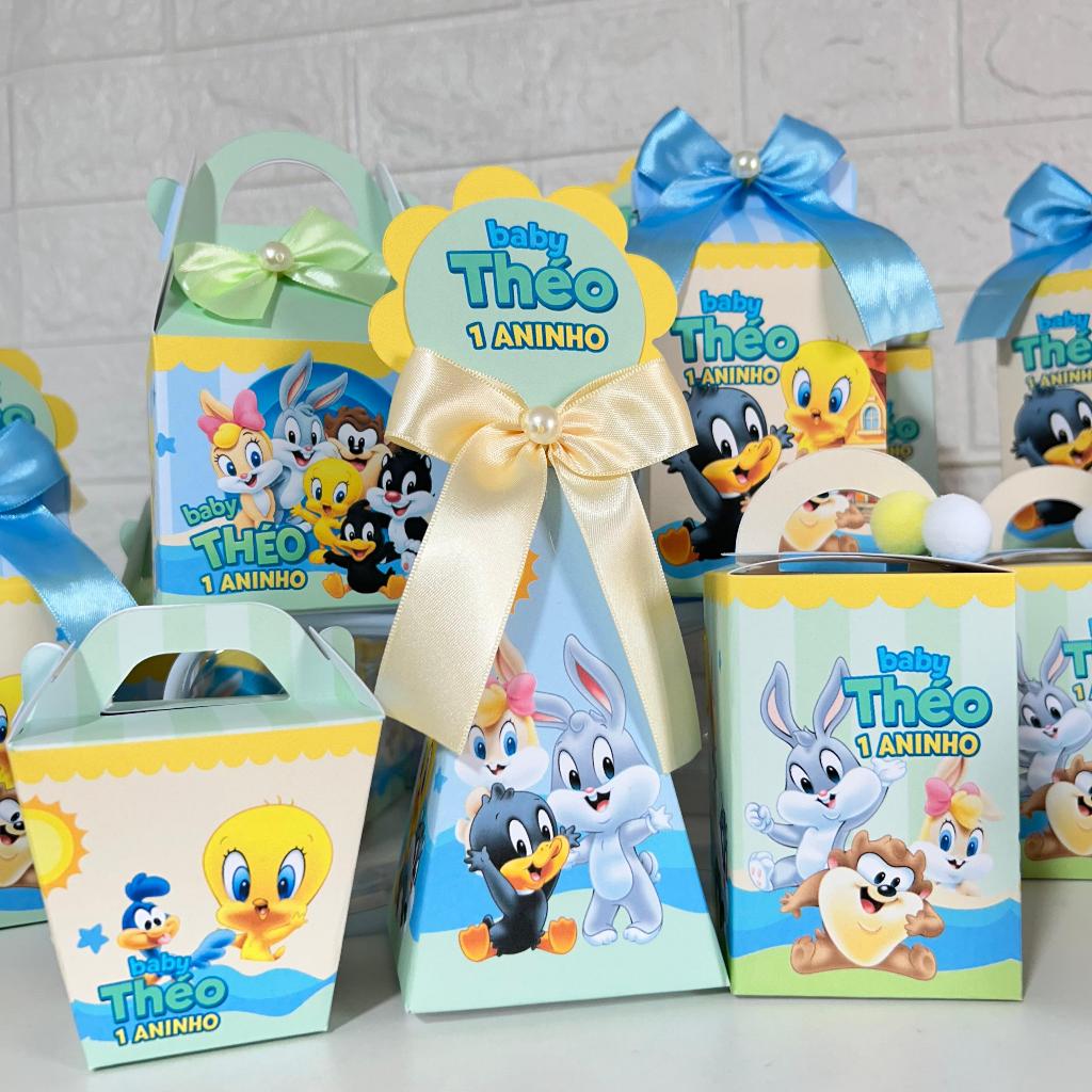 Caixinhas Baby Looney Tunes personalizadas aniversário festa infantil lembrancinha caixinha