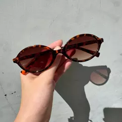 Óculos de sol ovais ou armações com lentes de prescrição intercambiáveis