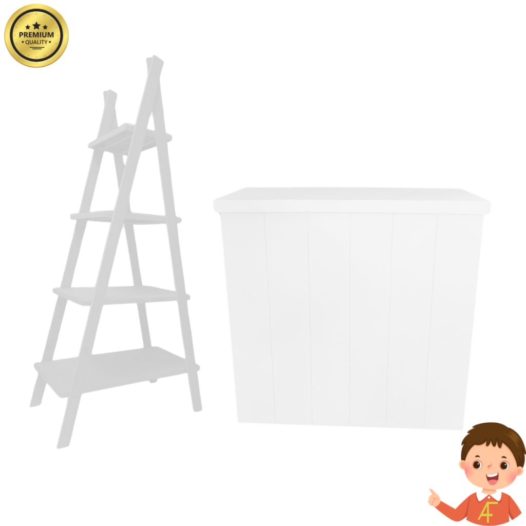 Kit Festa Escadinha 4 Andares + Cômoda Fake Desmontável Para Doces E Decoração