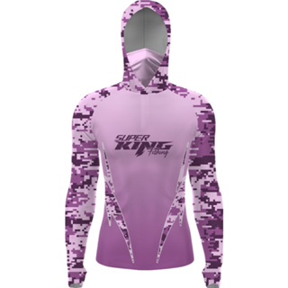 Camisa Camiseta Pesca Feminina Dry Fit C/ Bandana + Capuz Uv50+ Sky-09 em Oferta na Shopee