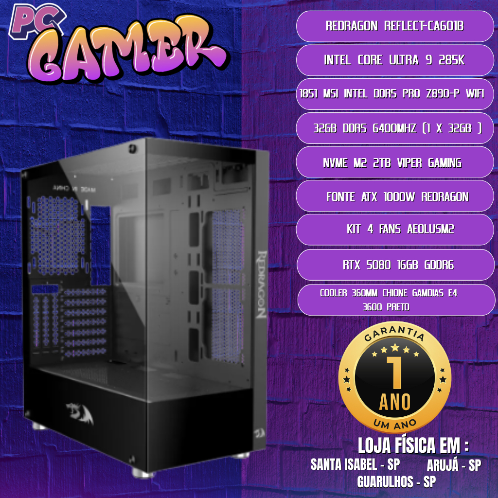 PC GAMER RYZEN LINK INFORMATICA 4  -CYBERPUNK100+ FPS | RED DEAD 160+ FPS | BLAC