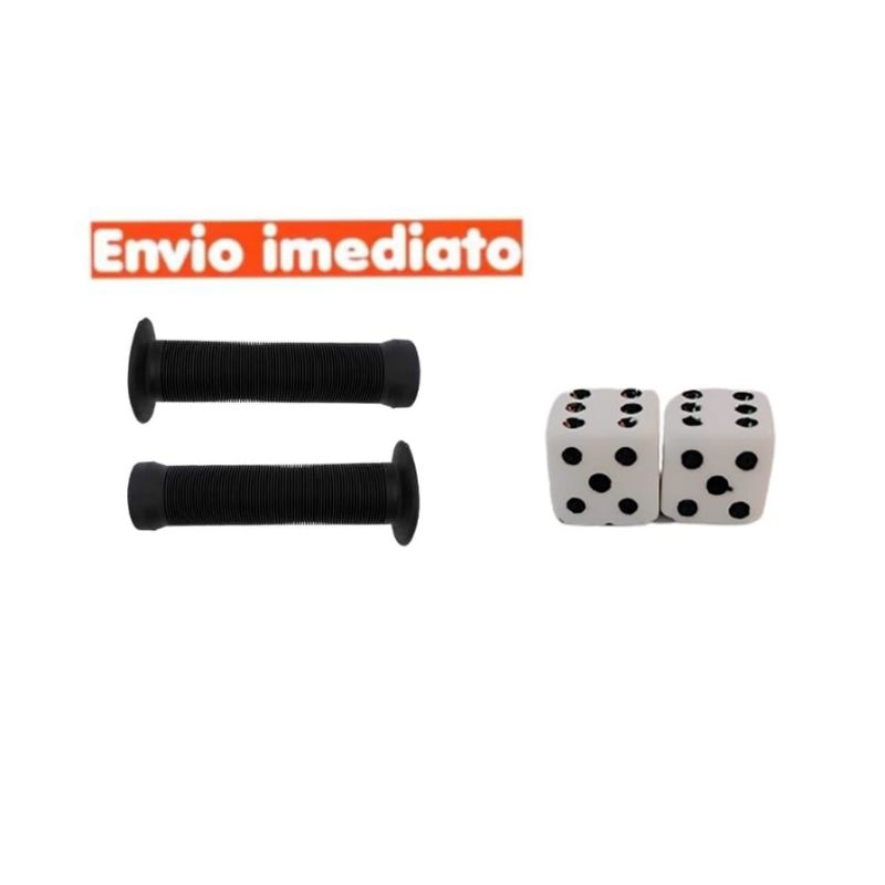 kit manopla bmx par tampa valvola branco