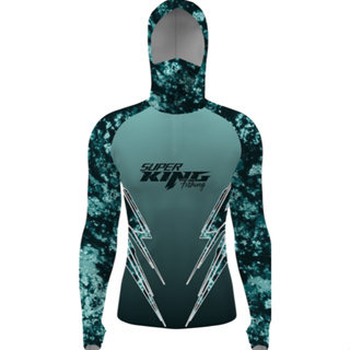 Camisa Camiseta de Pesca Dry Fit C/ Bandana + Capuz Proteção Uv50+ Sky-12 em Oferta na Shopee