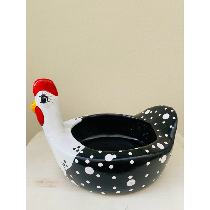 Galinha Angola Em Cerâmica Grande Porta Ovos Porta Frutas Decoração em Oferta na Shopee