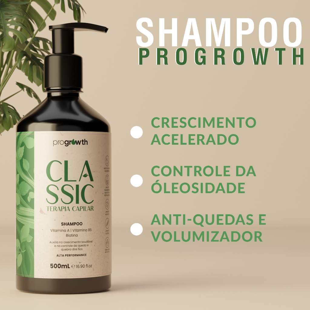 Shampoo Crescimento Capilar Progrowth Cresce Cabelo Fio Terapia em Oferta na Shopee