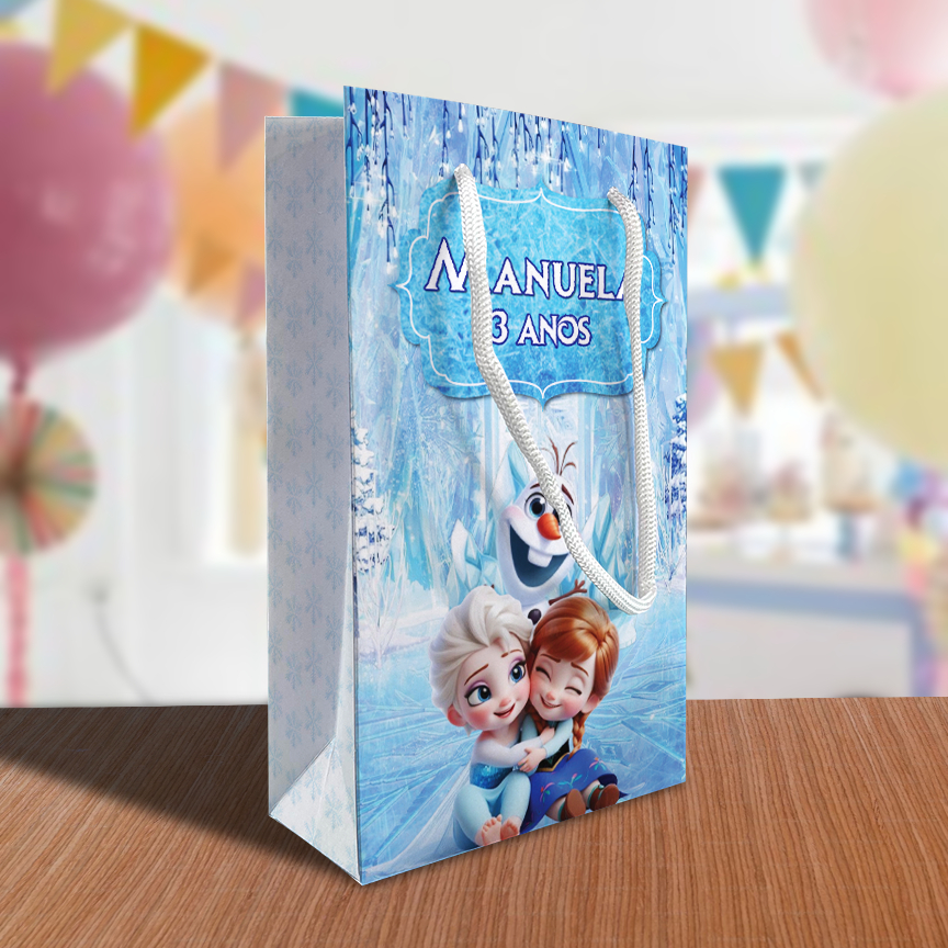 Sacolinha Frozen Baby Personalizada Kit Festa Lembrancinha Kit Festa Princesa Princesas Sacola Elsa Anna