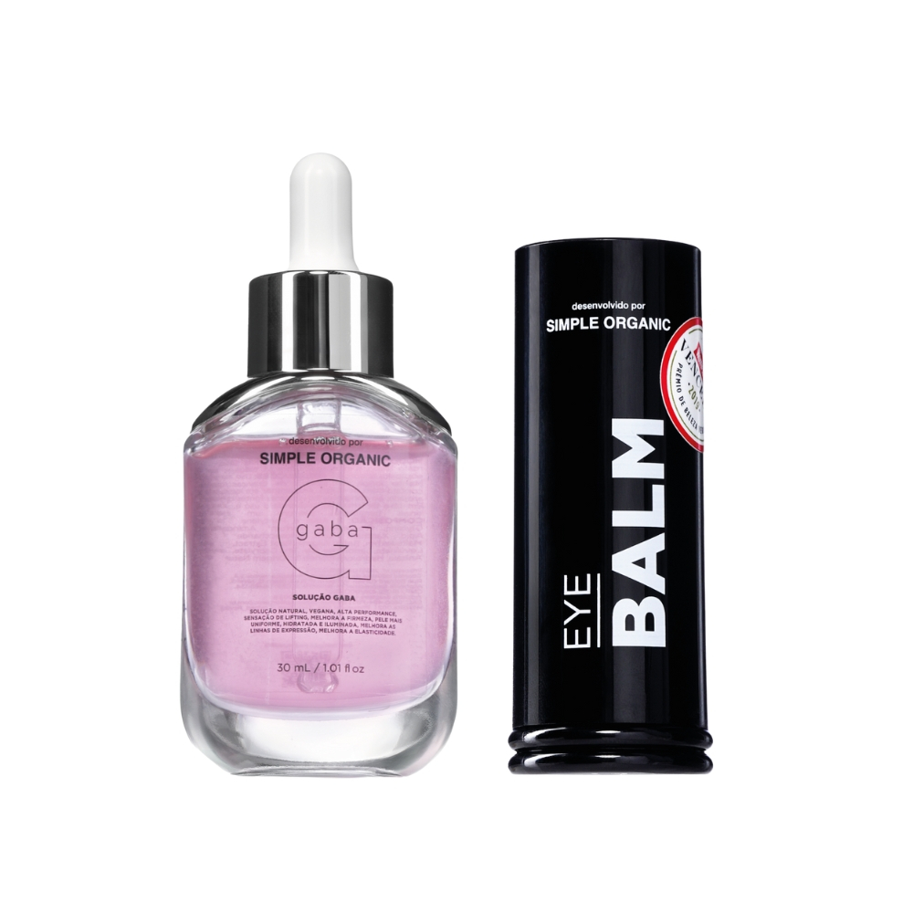 Kit 2 Solução Gaba + Creme Balm De Olhos Simple Organic em Oferta na Shopee