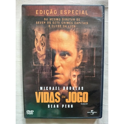 DVD Filme Vidas Em Jogo - Michael Douglas & Sean Penn - Ótimo Estado