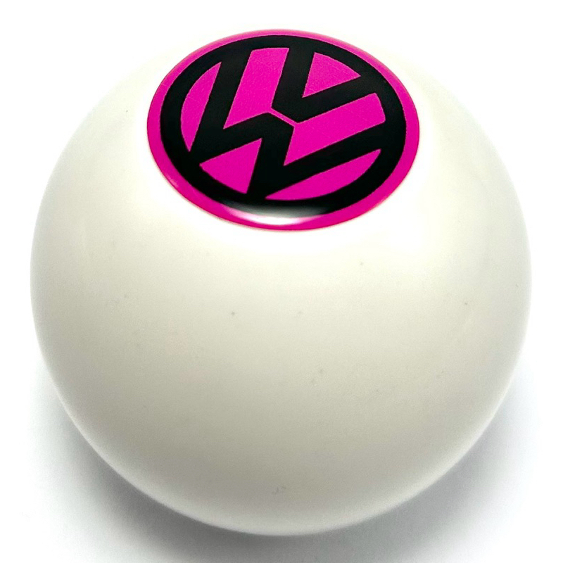 Bola de Câmbio Manopla Fusca Sinuca Kombi Compatível emblema VW Rosa