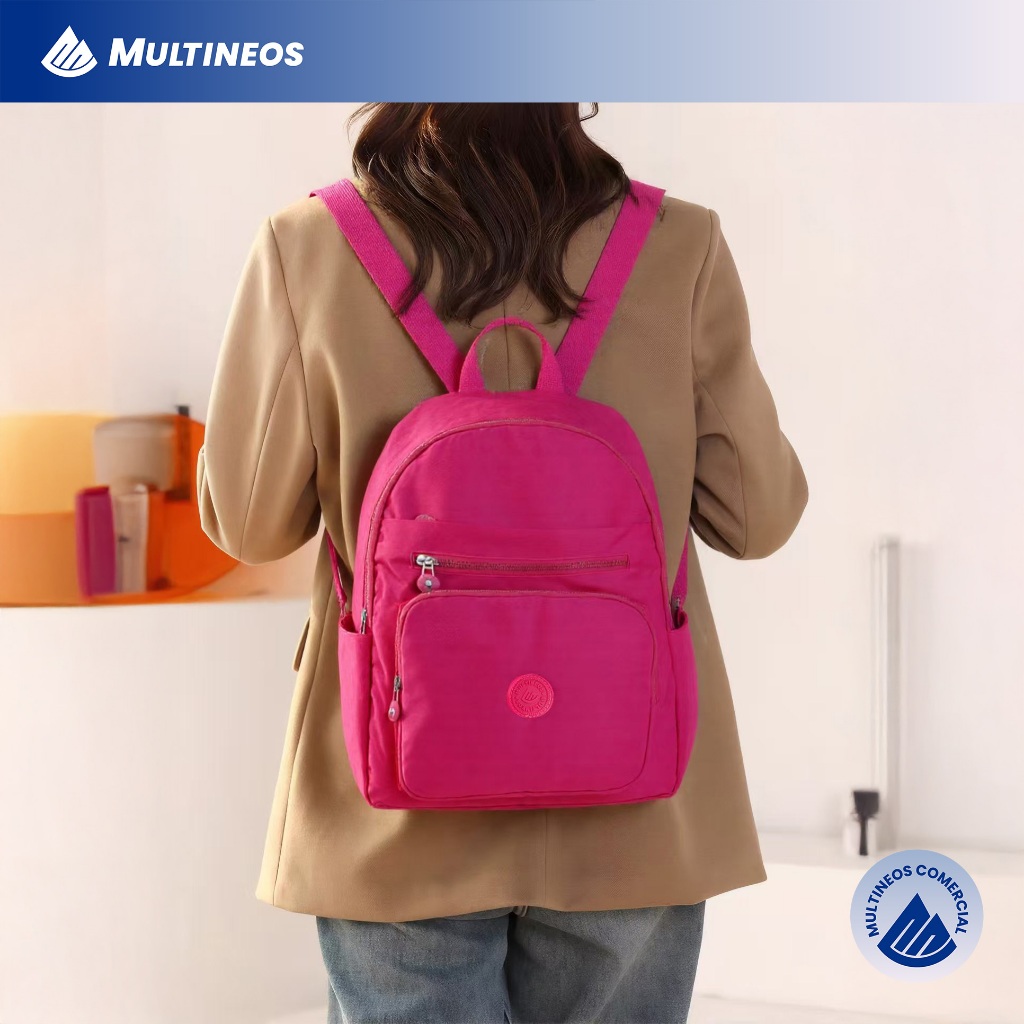 Multineos Mochila Escolar De Capacidade Para Mulheres Estudantes Nylon impermeável — imagem 2 de 2