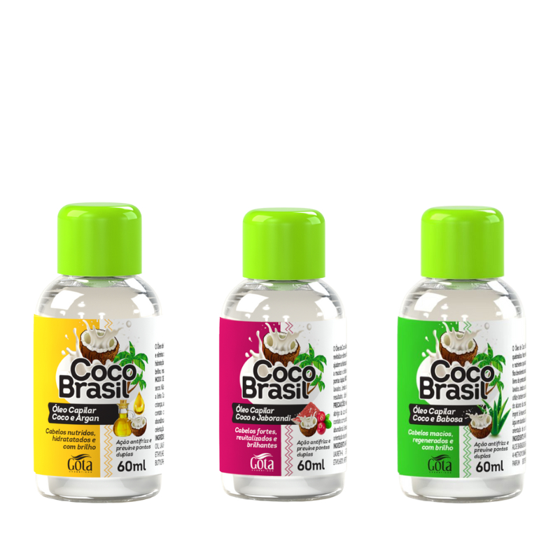 Kit Óleo para Cabelo Gota Dourada - Oléo de Coco 3 unidades em Oferta na Shopee