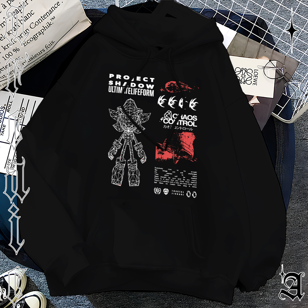 Moletom Canguru Blusa De Frio Project Shadow Chaos Control Sonic Ultimate Street
