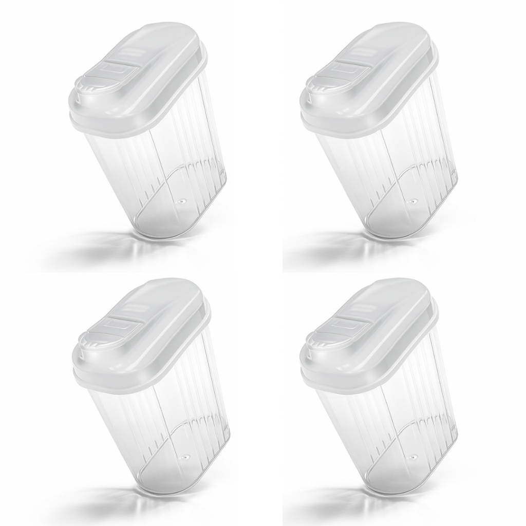 Kit 4 Açucareiros Cristal Farinheira 460ml Pote ACRÍLICO Bico Dosador Cantinho do Café Chá Aveia em Oferta na Shopee