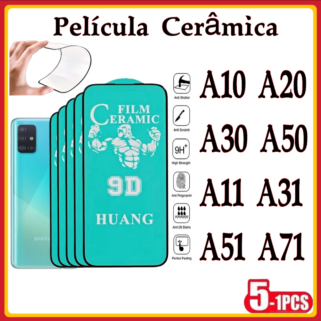 Película Cerâmica 9D 3D Samsung Gel Hidrogel Flexível A10 A20 A30 A50 A11 A31 A51 A71