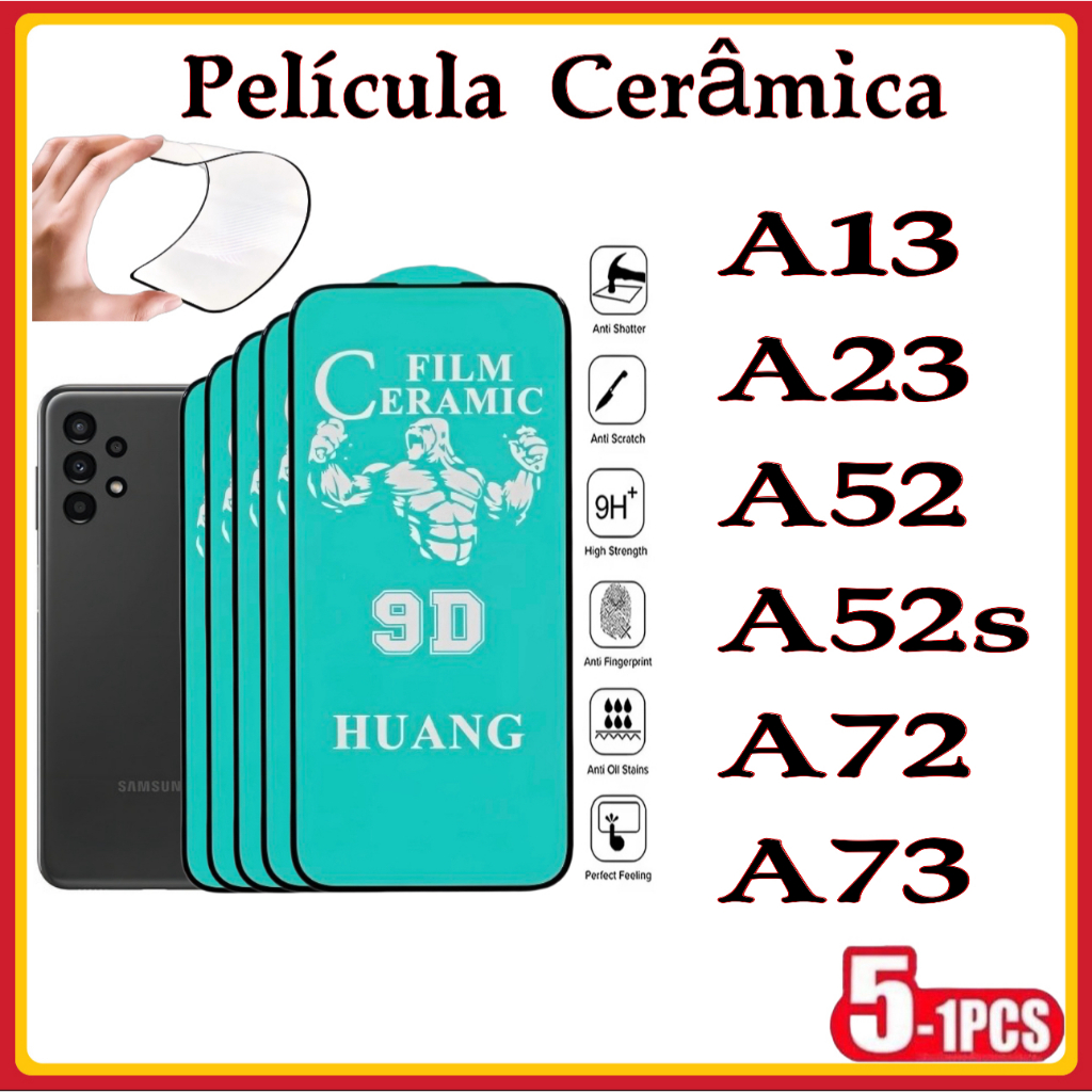 Película Cerâmica 9D 3D SAMSUNG Gel Hidrogel Flexível A13 A23 A52 A52S A72 A73