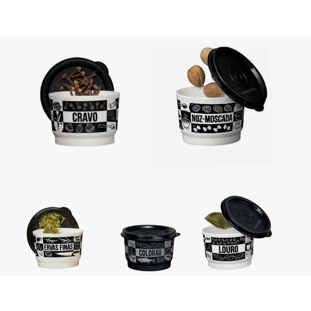 Tupperware potinho porta tempero140ml pop box -  oregano, pimenta, canela, chimichurri, cominho