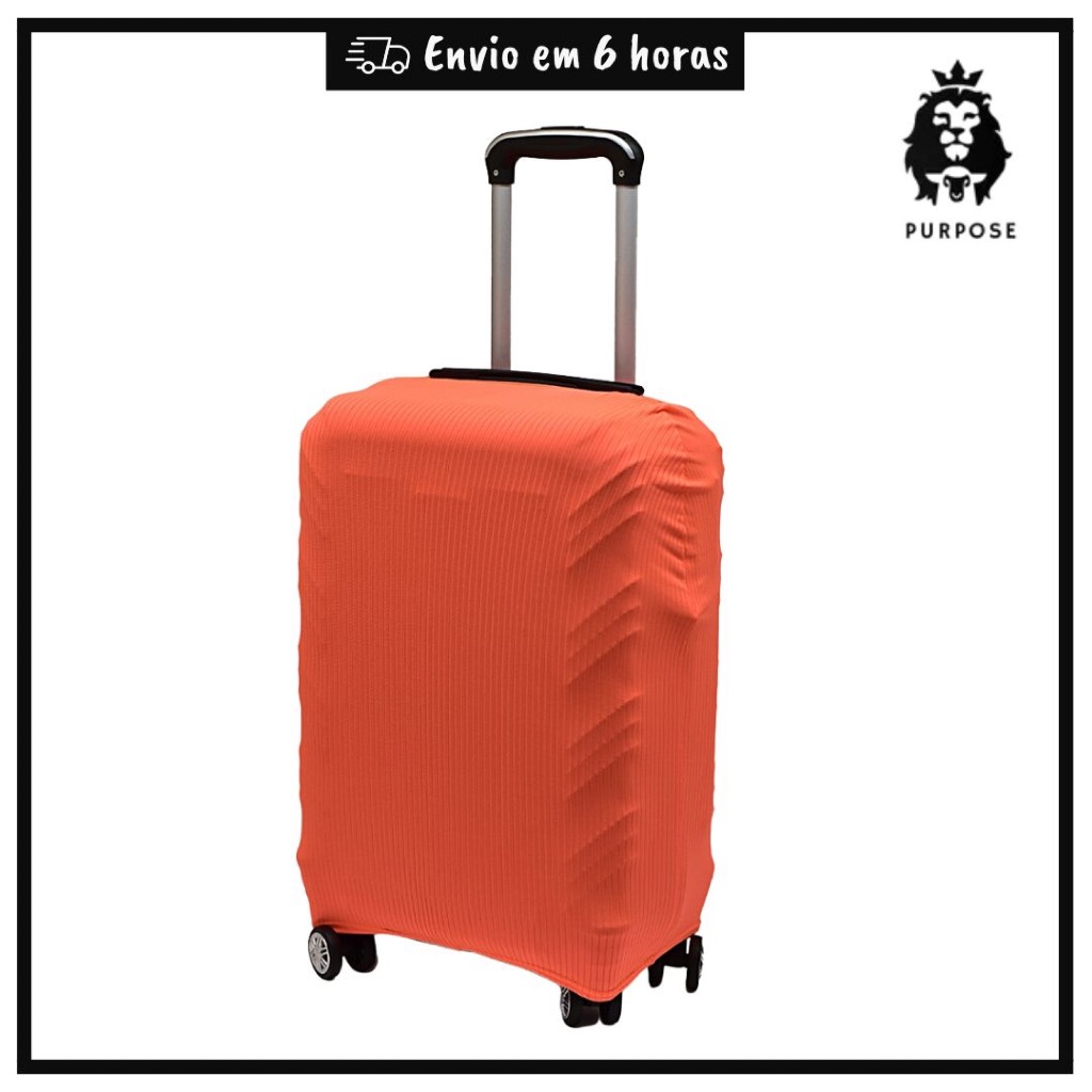 Capa Protetora Para Mala De Viagem Tecido Canelado Cores Promoção em Oferta na Shopee