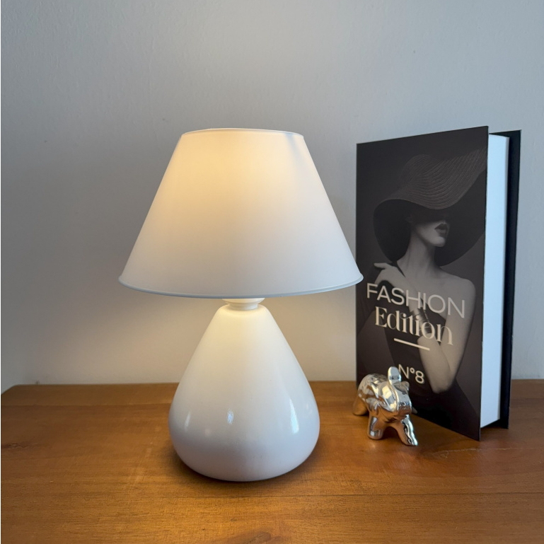 Abajur Luminaria de Ceramica Porcelana Bivolt Com Cupula Gota para Decoração Quarto Escritorio Decoração Várias Cores em Oferta na Shopee