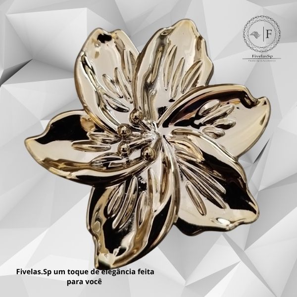 Fivela em ABS Modelo Rosa novo Cor Dourado Pacote com 2 peças em Oferta na Shopee