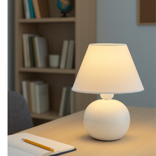 Abajur Luminaria Cerâmica Com Cúpula Quarto Decoração Adulto Escritório Infantil em Oferta na Shopee