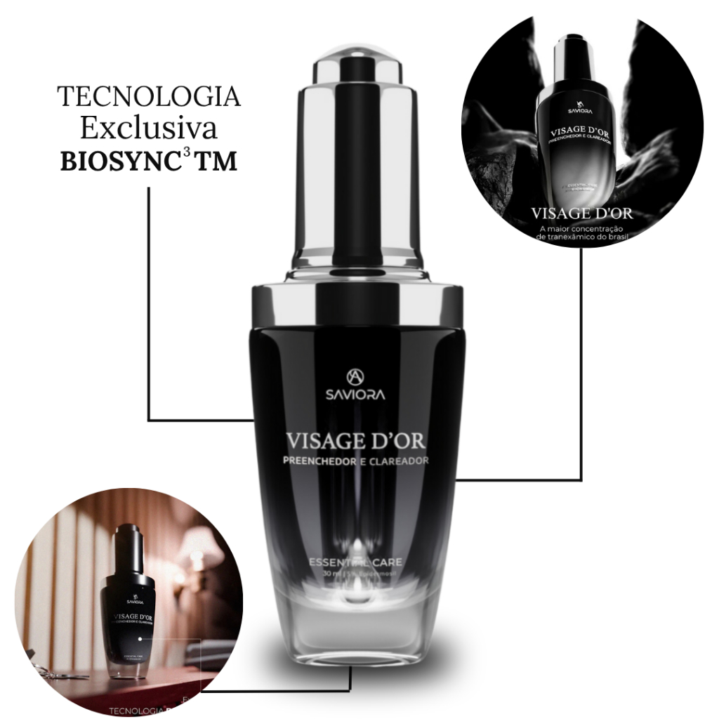 Sérum Facial Antissinais Visage Dor Saviora Antirugas Tratamento Skin Care Dia e Noite Com...
