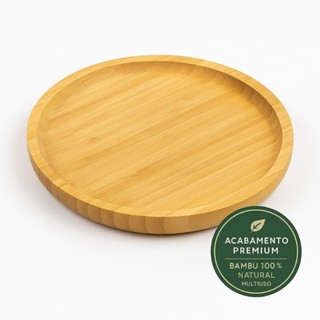 Petisqueira Redonda de Bambu 25cm Tuut | Tábua de Frios, Bandeja para Servir, Churrasco, Queijo, Mesa Posta, Decoração em Oferta na Shopee