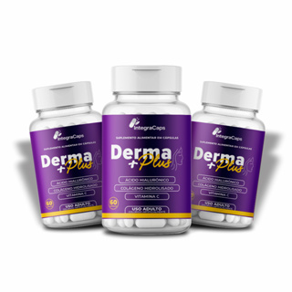 3x Derma Plus 60 Cáps Original - Loja Oficial - Envio Hoje em Oferta na Shopee