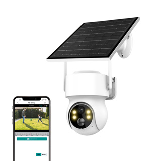 Câmera de Segurança Solar Wifi 4MP ISCEE Prova D'Agua Visão Noturno Externo Camera Q6 Lente 3.6mm em Oferta na Shopee