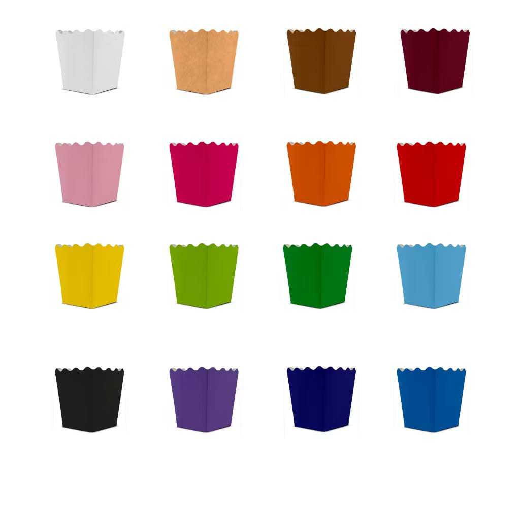 KIT 10/20/30/40/50 Cachepots de Papel Tamanho Mini  6,5x6,5x5cm VARIAS CORES