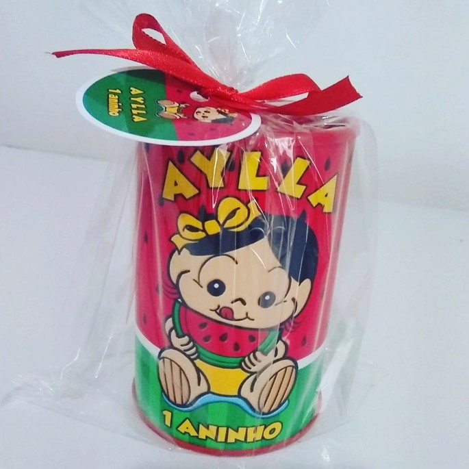 15 Cofrinhos Personalizado para Lembrancinha de Aniversário Infantil - Magali Baby - Turma da Monica