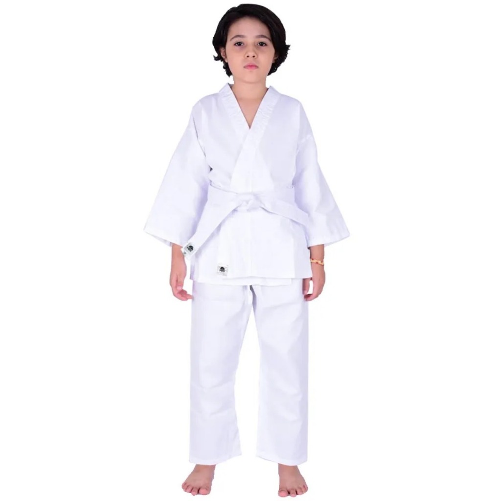 KIMONO DE KARATE INFANTIL BRANCO + FAIXA BRANCA - MKS COMBAT
