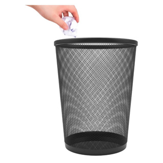 Lixeira para Escritório 16L de metal Preta Super resistente-cesto de lixo lixeira para quarto salas em Oferta na Shopee