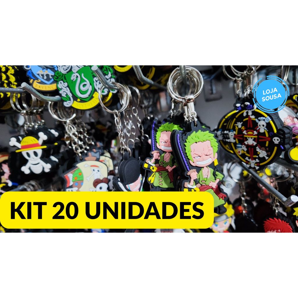Kit Chaveiro Borracha Atacado 20 Unidades em Oferta na Shopee