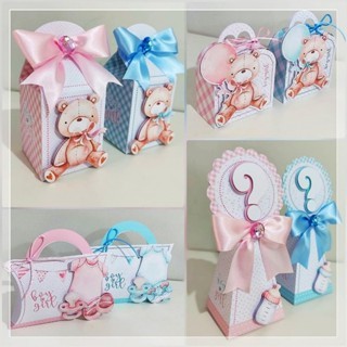 - KIT PRÉ MONTADO - KIT CAIXINHAS CHÁ REVELAÇÃO - CAIXINHAS PERSONALIZADAS CHÁ REVELAÇÃO URSINHOS - LEMBRANCINHA -