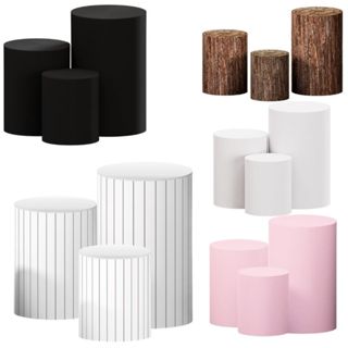 Trio De Capas Para Cilindros De Festa Ripado ou Lisa Branco P M G Com Elástico Veste Fácil Alta Qualidade em Oferta na Shopee