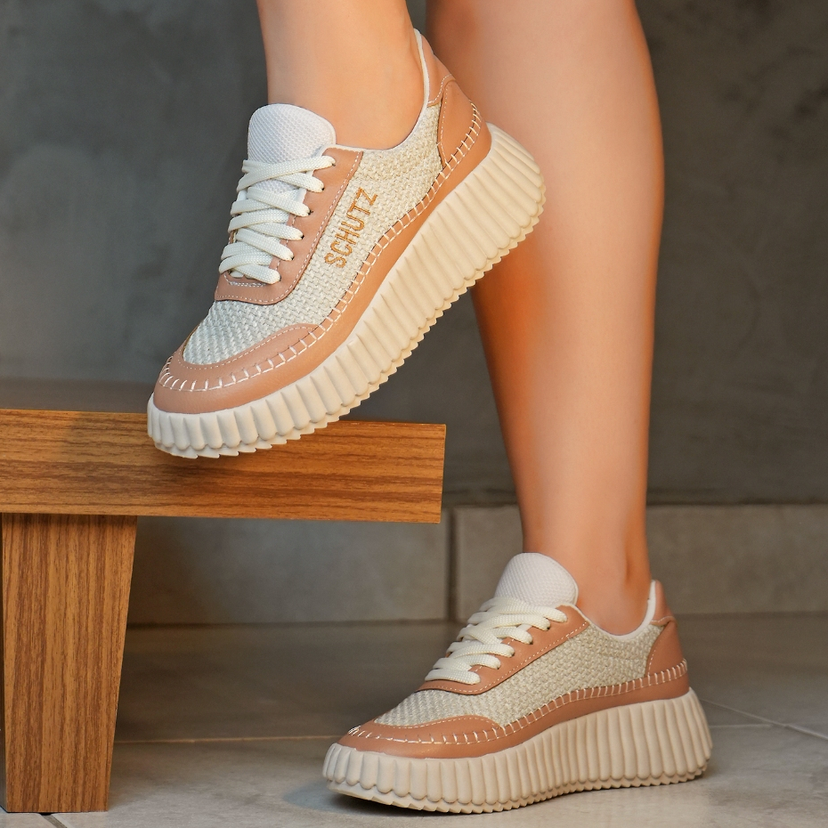 Tênis Feminino Casual Elegante Moderno Confortável Estiloso Trabalho Viagem Dia a Dia Passeio