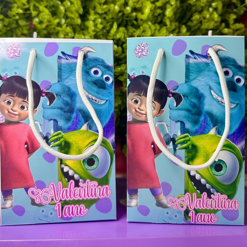 Sacolinhas Personalizadas Fazemos todos os temas MONSTROS SA- Lembrancinha de Festa de Aniversário em Oferta na Shopee