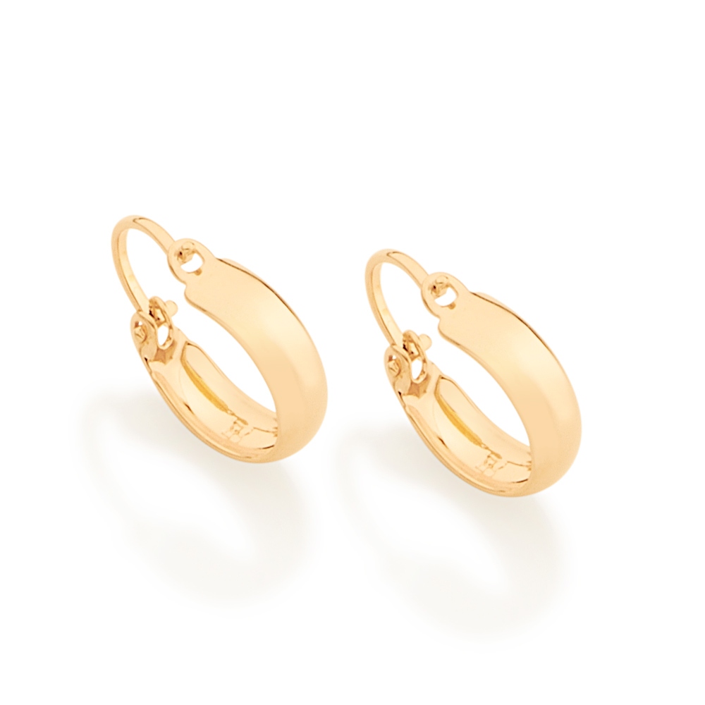 Argola Infantil Rommanel Dourada Hipoalergênica Banhada Ouro 18k 520763 em Oferta na Shopee