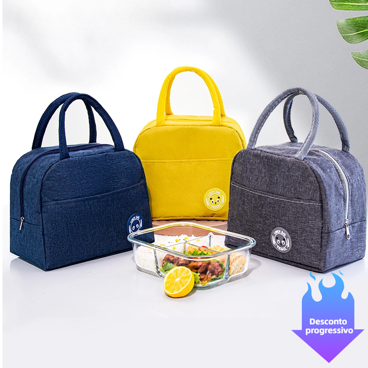 Bolsa Térmica Portátil para Marmita Alimentos e Bebidas Resistente Ideal para o Uso Diário