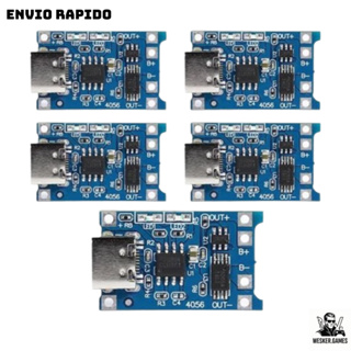 Kit Módulo Carregador de Bateria Usb C 5v 1a 18650 tp4056 Lítio Placa de Carregamento Com Proteção Funções Duplas 1a em Oferta na Shopee