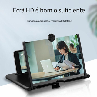 Ampliador De Tela Lente 3d Suporte Dobrável De Celular Para Vídeos e Jogos e Ensino on-li…